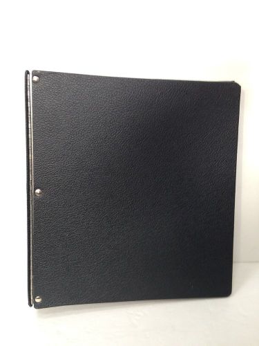 Vtg 3&#034; black columbia o ring binder dual piano hinge 50s 60s office supplies for sale