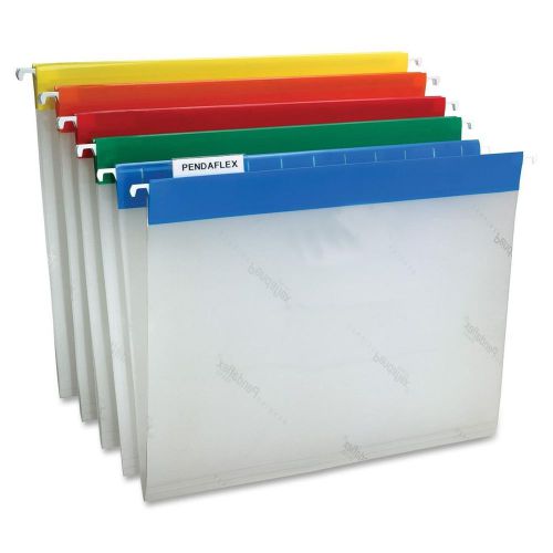 New pendaflex easyview poly hanging folders, 10 pack, 1/5 cut, letter, assorted for sale