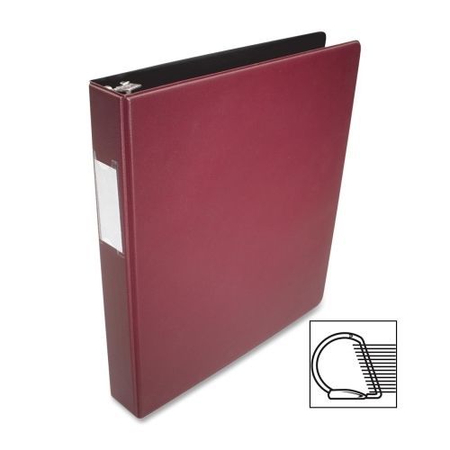 Business source slanted d-ring binder - 1&#034; -2 pockets- burgundy- 1 ea- bsn33106 for sale