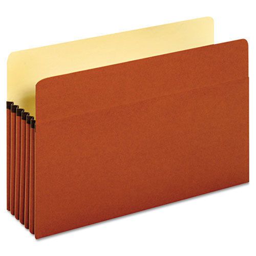 Bulk File Pockets, 5 1/4&#034; Expansion, Legal, Redrope, 50/CT