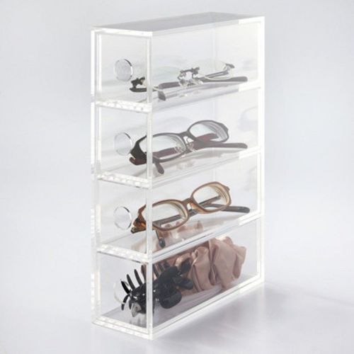 MUJI ACRYLIC CASE FOR GLASSES AND SMALL ITEMS Desktop Organizer from JAPAN MOMA