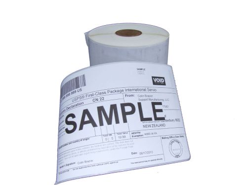 White self adhesive shipping labels 4 x 6 direct thermal (pack of 2 rolls) for sale