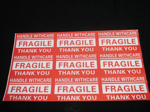 90pcs 1.8&#034; x 3.3 &#034; fragile shipping label stickers