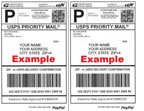 400 Half Sheet Self Adhesive Shipping Labels - 5.5 x 8.5 - eBay,Paypal,UPS,USPS