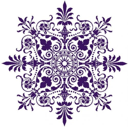 30 Custom Purple Victorian Snowflake Personalized Address Labels