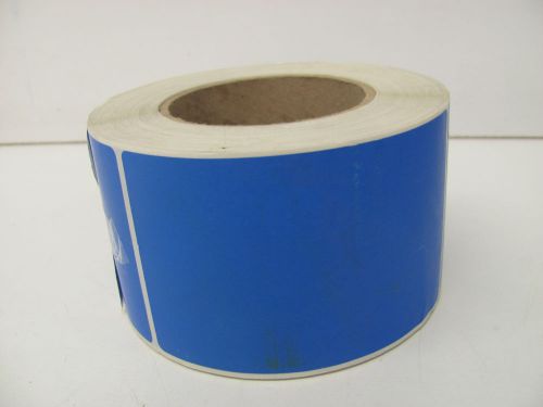 ASL 3&#034; X 5&#034; BLUE LABELS ALMOST FULL ROLL OF 1000 NOS!!!