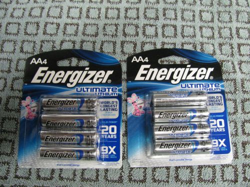 New Sealed ( 8 ) AA Energizer Ultimate Lithium Batteries FAST SHIPPING