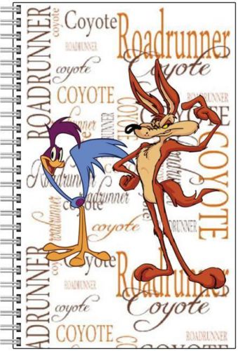 ROADRUNNER COYOTE NOTEBOOK. NAME LOGO. AUTOGRAPH BOOK. PHONE BOOK. FREE SHIPPING