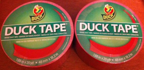 RED Duck Tape Brand Duct Tape 2 ROLLS 1.88 in x 20 yd