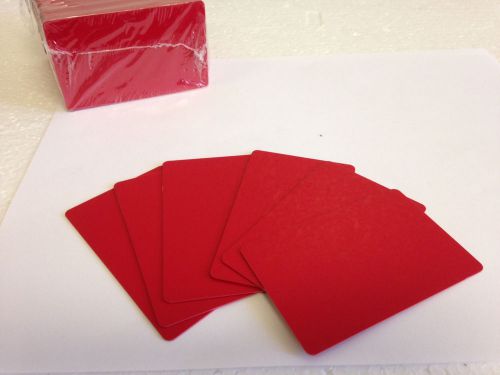 500 x CR80 .30 Mil Graphic Quality Red PVC Credit Card ID PRINTER Sealed
