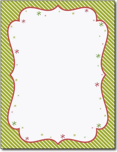 Peppermint Twist Holiday Letterhead - 80 Sheets Holiday Christmas Letterhead
