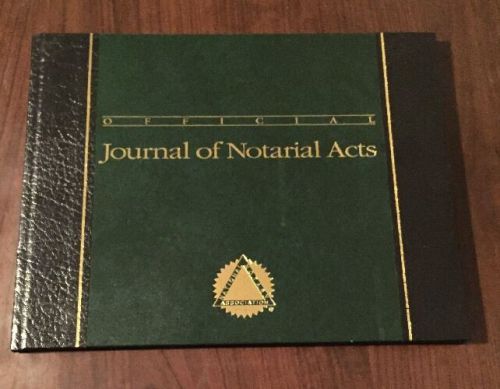 NEW Official NNA Notary Journal Hardcover - Green