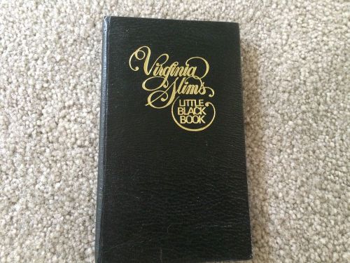 New - Collectible - Vintage Virginia Slims &#034;Little Black Book&#034; Address Book!
