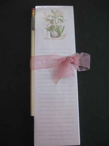Wellspring Easter Lilly magnetic notepad w/ pencil