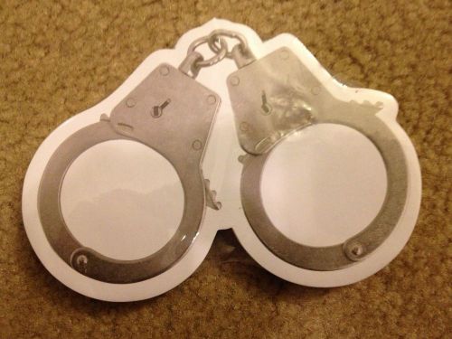 police handcuff note pad magnet hand cuff security sheriff office gift deputy