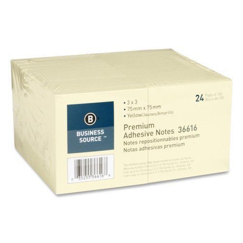 Business source adhesive note - repositionable, solvent-free adhesive (bsn36616) for sale