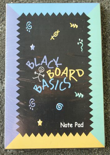 New  Sealed  Black Note Pad by Black Board Basics  40 Sheets  Use w/ Gel Pens