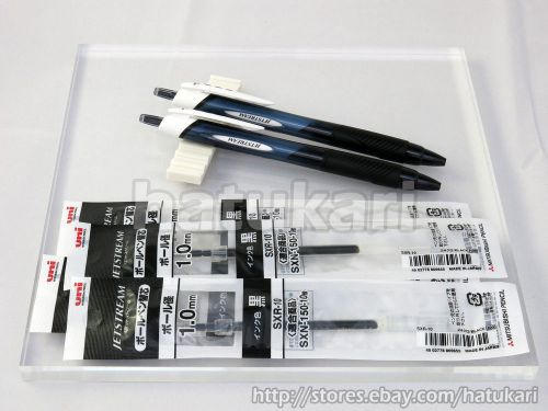 2pcs SXN-150-10 Black 1.0mm &amp; 4 Refills / Jetstream Standard Ballpoint Pen