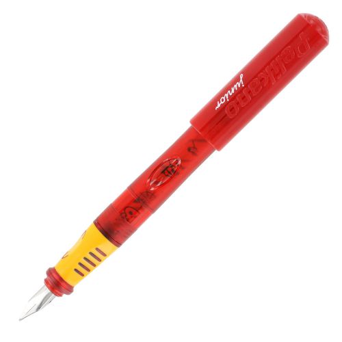 Pelikan pelikan junior left-hand fountain pen, medium point, red barrel, each for sale