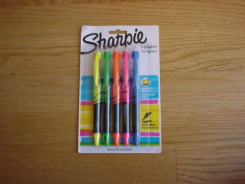 NEW Sharpie Liquid ACCENT Pen-Style Highlighter, Chisel Tip, 5 Assorted Colors