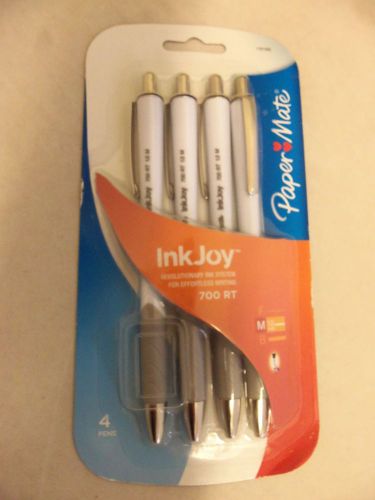 PAPERMATE BALLPOINT INKJOY PENS MEDIUM POINT BLUE INK PACK OF 4 NEW 1781585