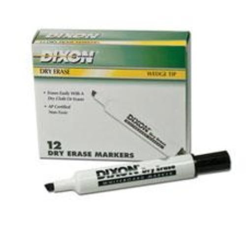 Dixon Ticonderoga Dry Erase Marker Wedge Tip Black