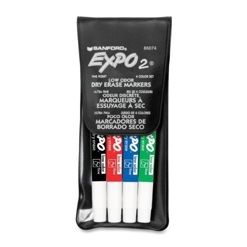 Expo Fine Point Marker - Fine Marker Point Type - Assorted Ink - 4 / (san86074)
