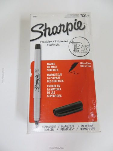 Sharpie 37001 Ultra Fine Point Permanent Markers - Black (Box of 12)