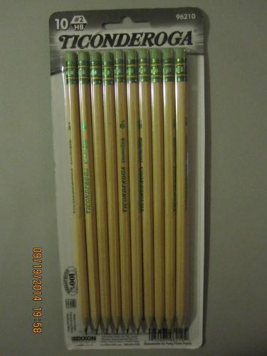 Ticonderoga EnviroStiks No. 2 Pencils, 10 ct Natural Wood, 100% Recyclable *NEW*