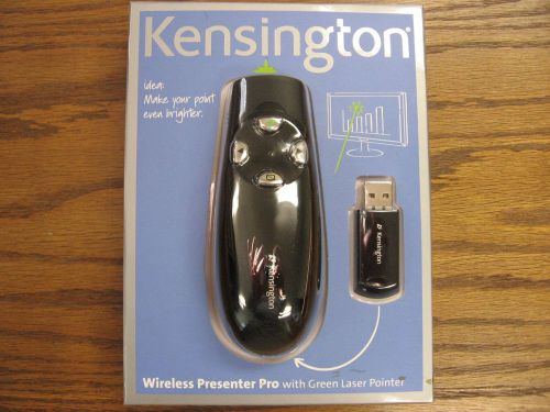 Kensington wireless presenter pro green laser pointer k72353us for sale