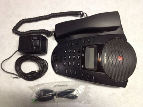 Polycom SounPoint Pro 2-Line Conference Phone w/ Power Supply - Great Condition