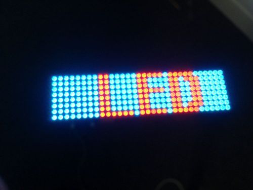 LED Laufschrift Aussenwerbung 101x27cm Alle Farben (FULL COLOR) Uhrzeit Neuheit!