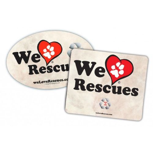 We Love Rescues Mouse Pad and Magnet Combo by Dogs Hanging Out WL510