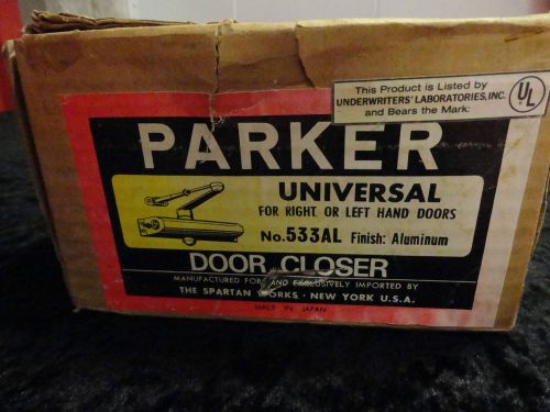 Parker Universal Door Closer Aluminum Finish Streamline No. 533 AL / Right, Left
