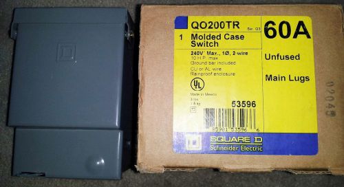 SQUARE D MOLDED CASE SWITCH  MODEL Q0200TR 60A UNFUSED 240V DISCONNECT
