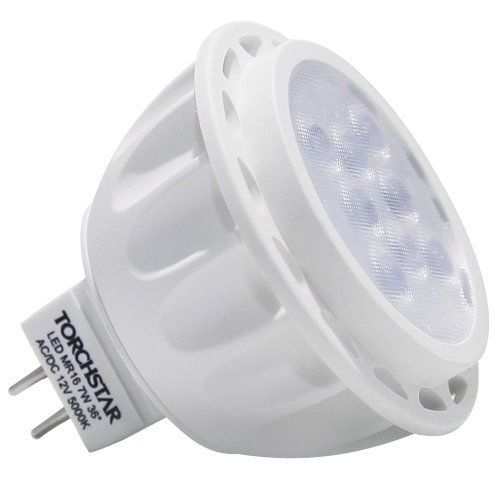 Torchstar ac/dc 12v 7w mr16 led bulb - 5000k daylight led spotlight - 50w equiva for sale
