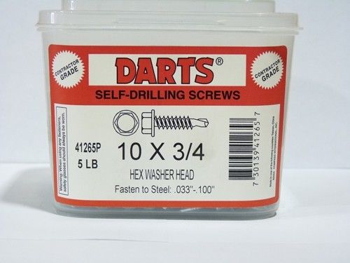 Darts Hex Washer Head Self Drilling 10 x 3/4&#034; 5lb #41265P