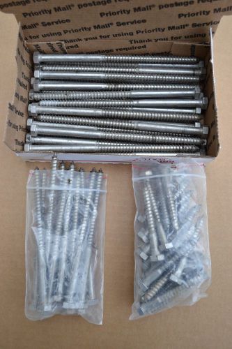 Lot of 3/8&#034; stainless steel lag-bolts--3&#034;, 6&#034; and 8&#034; for sale