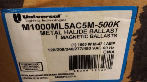 1000w metal halide ballast kit new m1000ml5ac5m-500k universal multi volt. for sale