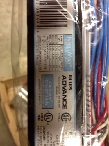 10- philips advance icn3p32n 120-277v 2 or 3 lamp t8 electronic ballast  no rsrv for sale