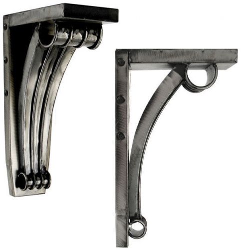 1 pair Nordic Arch Brushed Steel Metal Corbels/Braces JCOR6