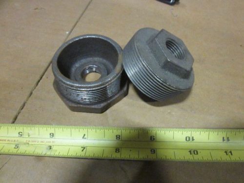 2 BLACK PIPE 2&#034; X 1/2&#034; REDUCERS USED