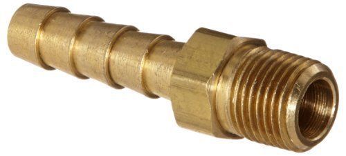 Anderson metals 57001 brass hose fitting  adapter  1/4&#034; barb x 1/8&#034; npt male pip for sale
