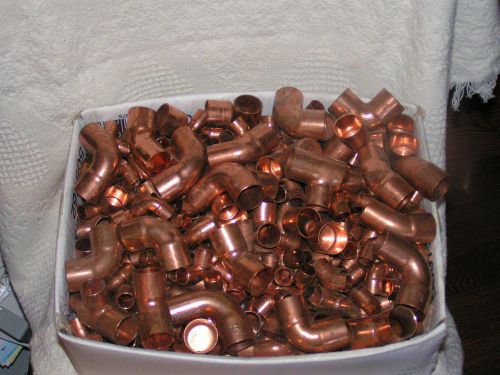 Misc lot of 1/2&#034; thru 1&#034; copper sweat fittings for sale