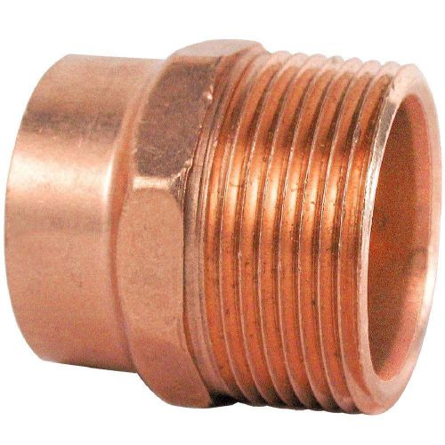 1 1/4&#034; DWV Nibco Copper Male Adapter C x MPT Adapter SWEAT x MALE THREADS