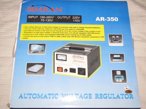 Simran ar-350 350-watt voltage regulator/stabilizer with built-in step up/down v for sale