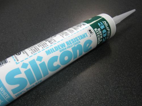 Bath kitchen silicone sealant 10.1 fl oz cartridge white for sale