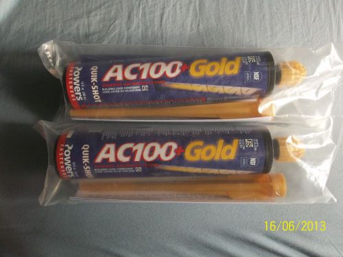 2 x power fasteners ac100+gold adhesive anchoring system for sale