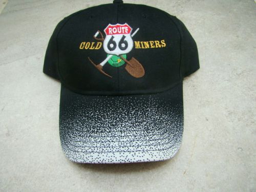 &#034;Route 66 Gold Miners&#034; Black Speckled Bill Hat
