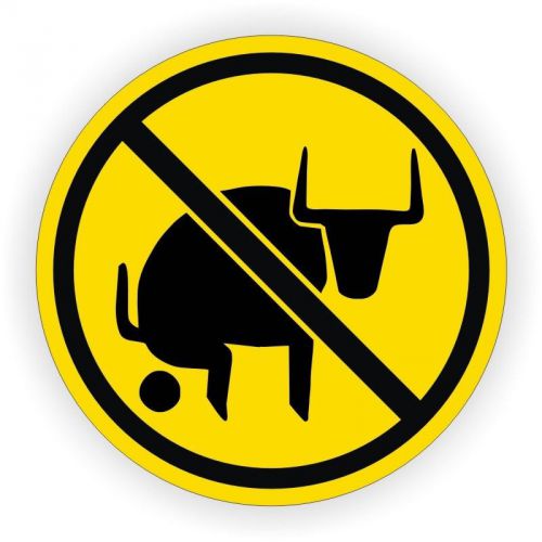 No bull$hit hard hat sticker / helmet decal label bull funny sarcastic lunch box for sale
